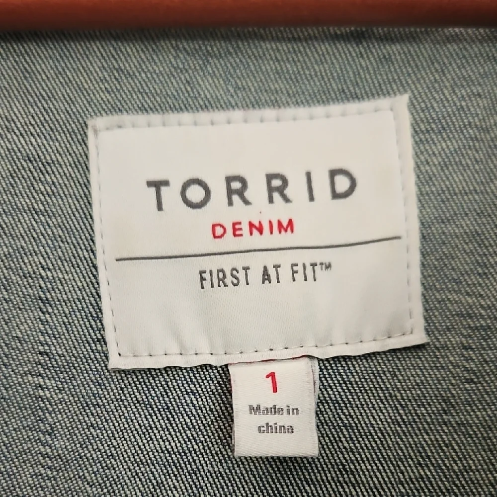 Torrid Blue Denim Cropped Jacket with Classic Style